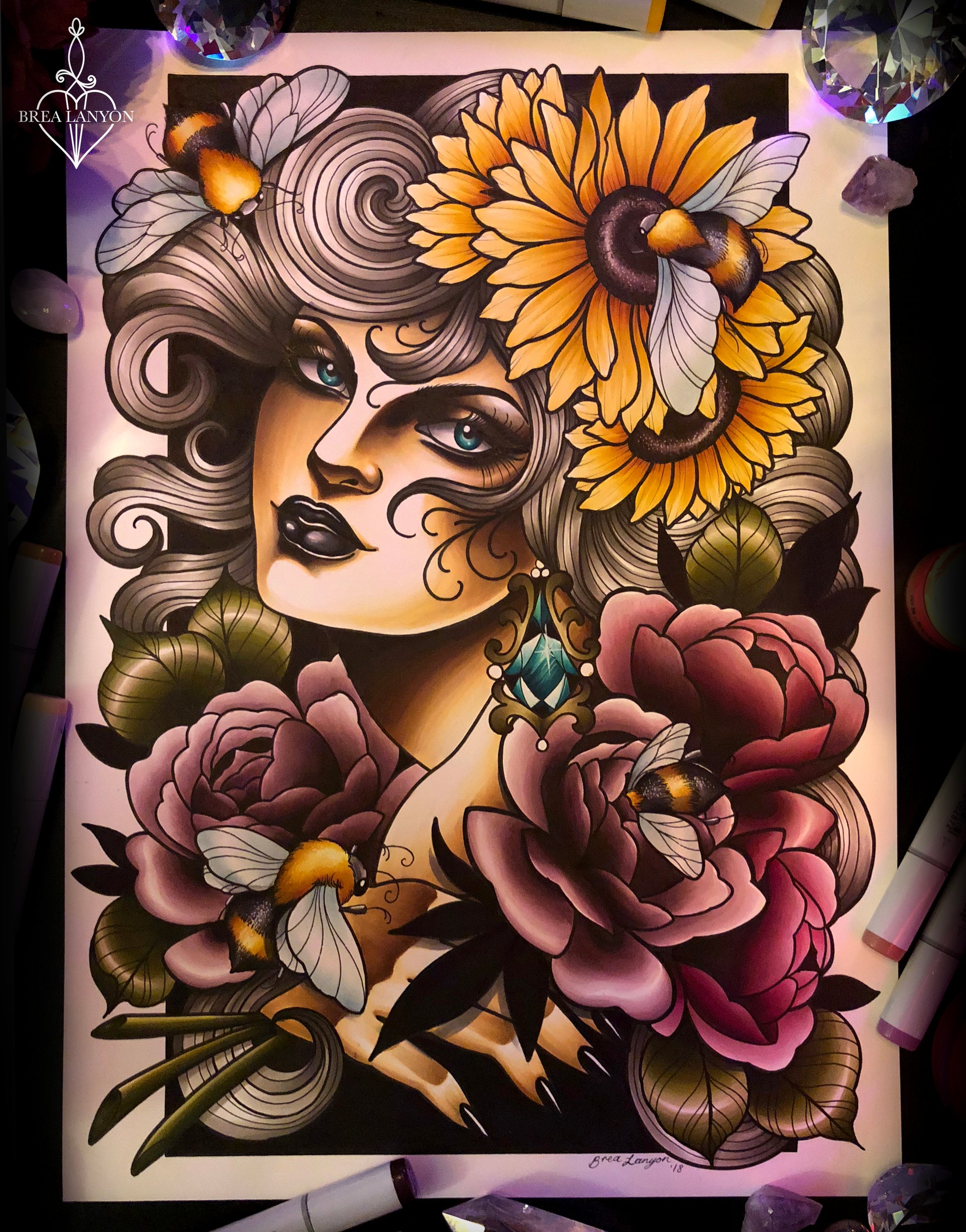 Bee Babe A3 Print image 0